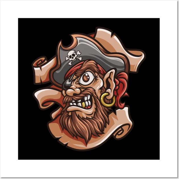 PIRATE HEAD Wall Art by NSC.gd